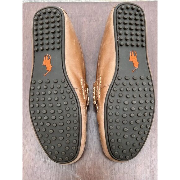 Wes Polo Tan Smooth Pull Up Slip On Leather 9.5 D - Picture 6 of 7